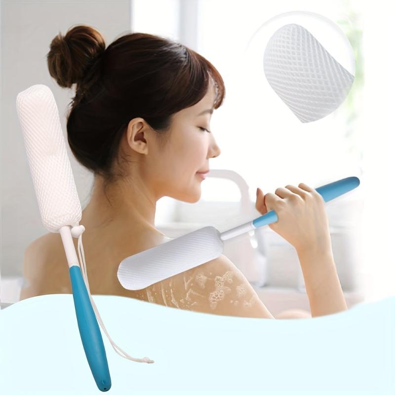 Back Scrubber Shower Lotion Applicator Long Handle Bath Sponge