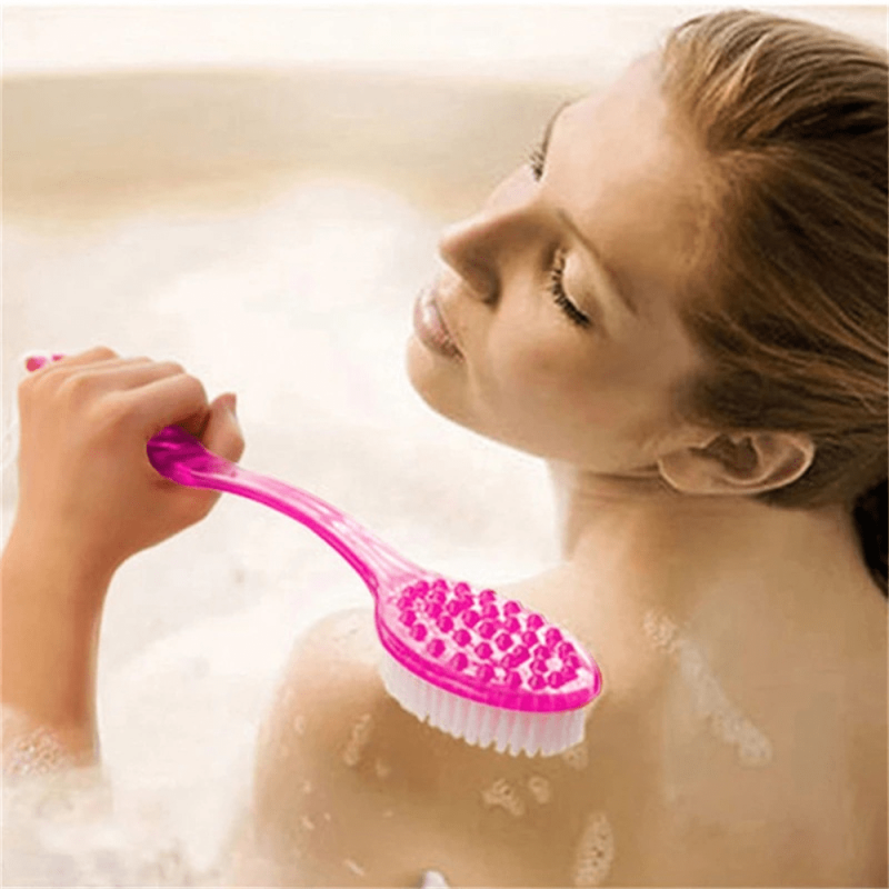 Exfoliating Brush with Long Handle for Deep Clean, Invigorates Skin