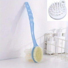 2pcs Soft Bristle Double Sided Bath Brush with Long Handle
