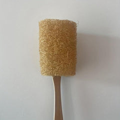 Natural Loofa Bath Brush On A Stick Long Wooden Handle Loofah Back Scrubber