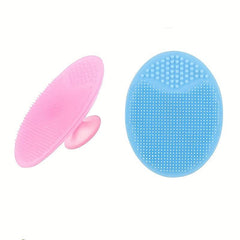 Silicone Face Scrubber With Suction Cup - Facial Cleansing Brush Pad
