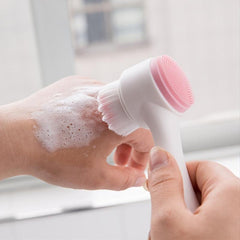 3D Double Sided Face Wash Brush & Silicone Cleansing Brush