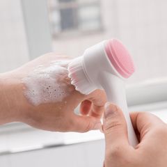 3D Double Sided Face Wash Brush & Silicone Cleansing Brush