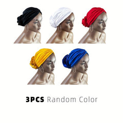 Floral Satin Shower Cap for Women Waterproof Bath Hair Hat