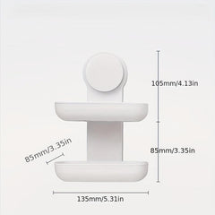 Double Suction Cup Soap Holder No Drill