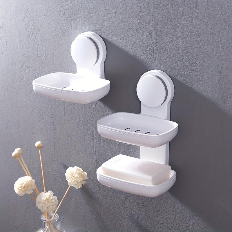 Double Suction Cup Soap Holder No Drill