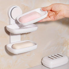 Double Suction Cup Soap Holder No Drill