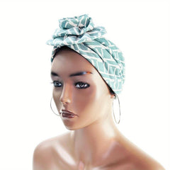 Flower Print Shower Cap Waterproof Hair Hat for Women - Spa Salon Use