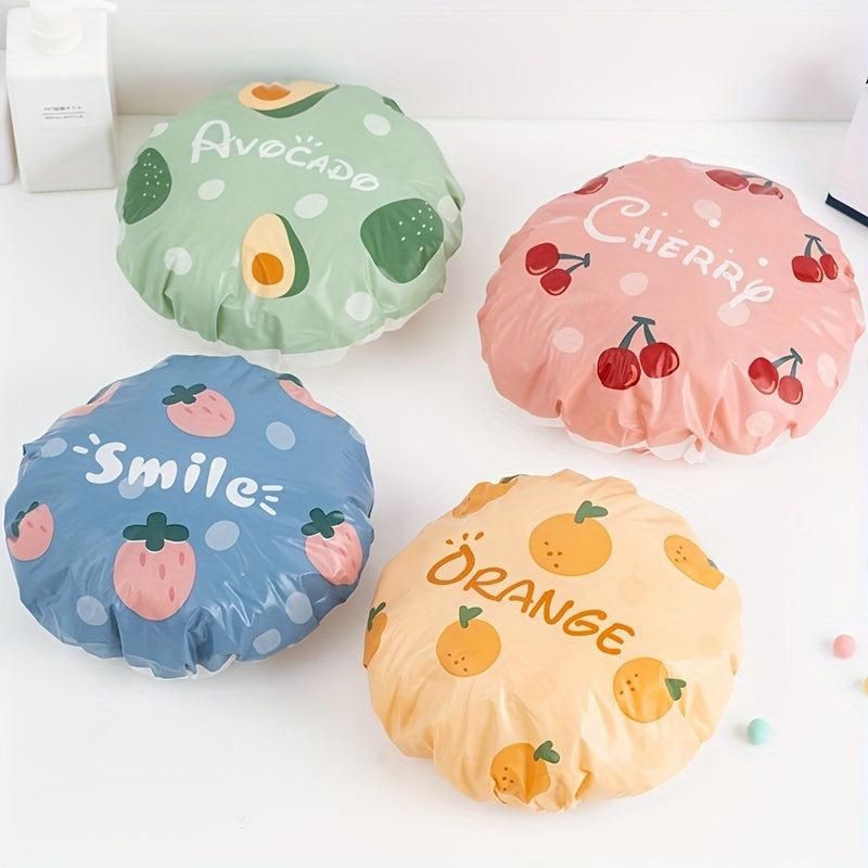 Fruit Shower Cap Waterproof Long Hair Cover