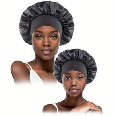 Smooth Satin Hair Cap Set for Curling and Straightening Hair