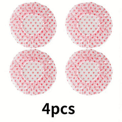 6pcs Printed Bonnet Shower Caps Waterproof Bath Caps for Women Ladies
