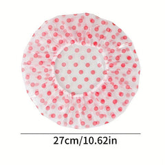 6pcs Printed Bonnet Shower Caps Waterproof Bath Caps for Women Ladies