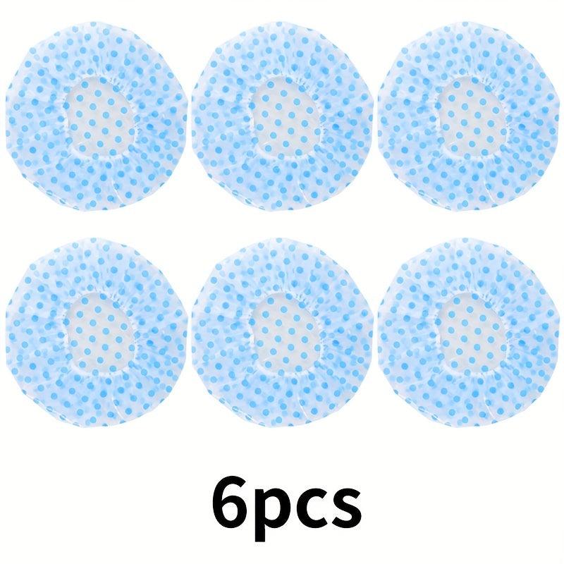 6pcs Printed Bonnet Shower Caps Waterproof Bath Caps for Women Ladies