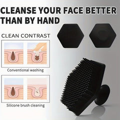 Men's Silicone Face Scrubber Exfoliates Skin