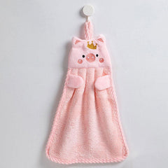 4pcs Microfiber Hand Towels Little Pig Towel Absorbent Kitchen & Bathroom Towel