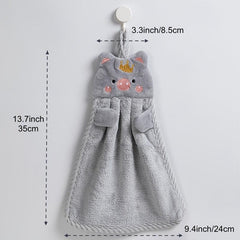 4pcs Microfiber Hand Towels Little Pig Towel Absorbent Kitchen & Bathroom Towel
