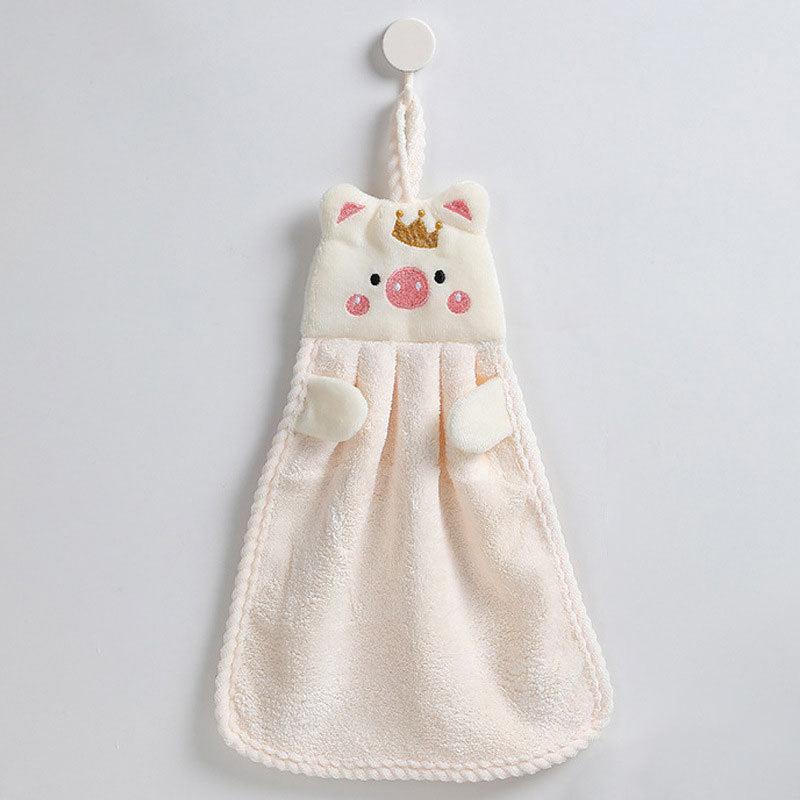 4pcs Microfiber Hand Towels Little Pig Towel Absorbent Kitchen & Bathroom Towel