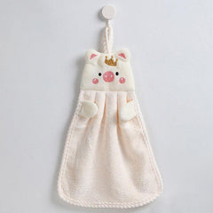4pcs Microfiber Hand Towels Little Pig Towel Absorbent Kitchen & Bathroom Towel