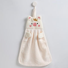 4pcs Microfiber Hand Towels Little Pig Towel Absorbent Kitchen & Bathroom Towel