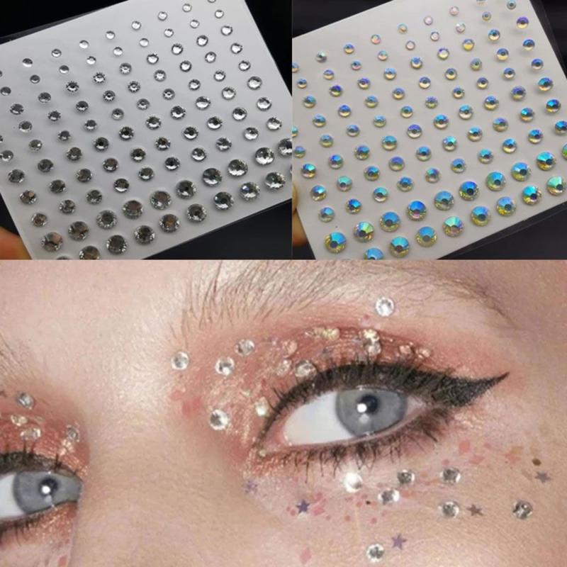 Crystal Eyes Sticker Women Tattoo Makeup