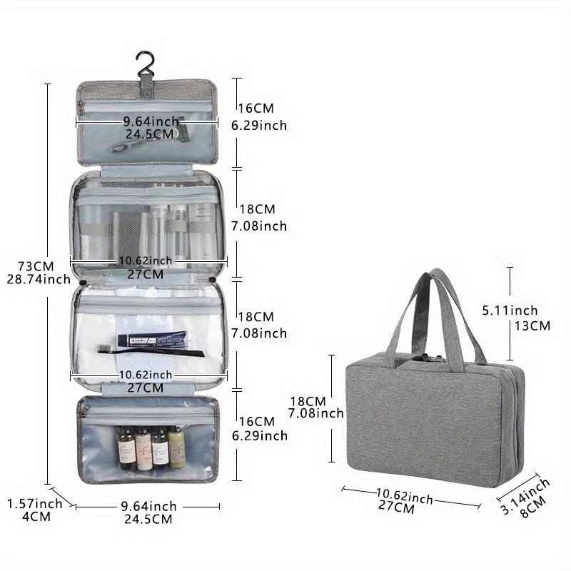 Portable Travel Toiletry Bag with Wet/Dry Separation