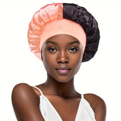 Two Tone Satin Bonnet for Women Braids Curly Hair