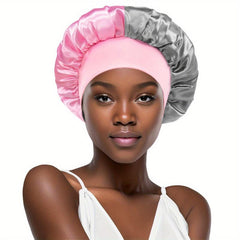Two Tone Satin Bonnet for Women Braids Curly Hair