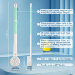 Long Handle Bath Sponge Shower Brush Double Sided Back Scrubber