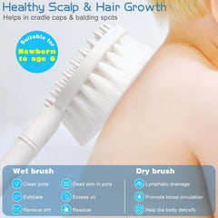 Long Handle Bath Sponge Shower Brush Double Sided Back Scrubber