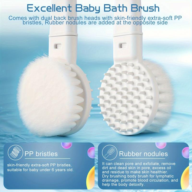 Long Handle Bath Sponge Shower Brush Double Sided Back Scrubber