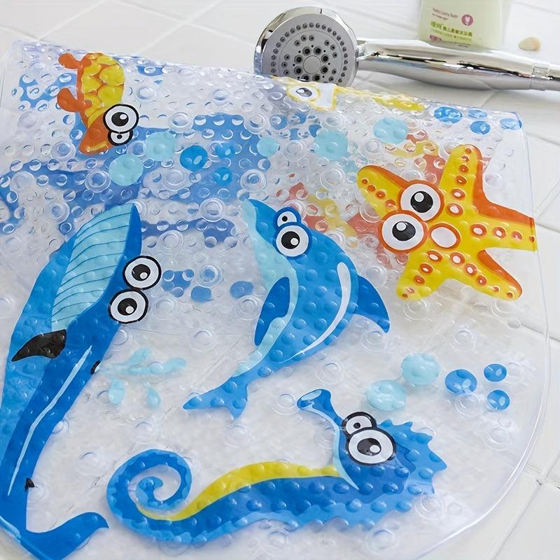 Non Slip Shower Mat with Suction Cups - Easy Dry Anti Slip Bathroom Floor Mat
