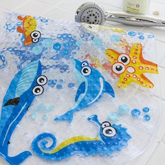 Non Slip Shower Mat with Suction Cups - Easy Dry Anti Slip Bathroom Floor Mat