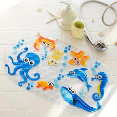 Non Slip Shower Mat with Suction Cups - Easy Dry Anti Slip Bathroom Floor Mat