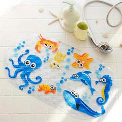 Non Slip Shower Mat with Suction Cups - Easy Dry Anti Slip Bathroom Floor Mat