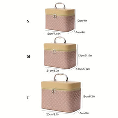 3pcs Makeup Case Set Portable Cosmetic Storage Travel Organizer Large Capacity