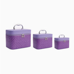 3pcs Makeup Case Set Portable Cosmetic Storage Travel Organizer Large Capacity