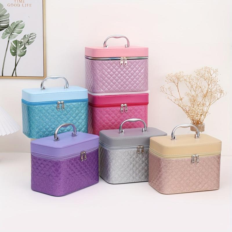 3pcs Makeup Case Set Portable Cosmetic Storage Travel Organizer Large Capacity