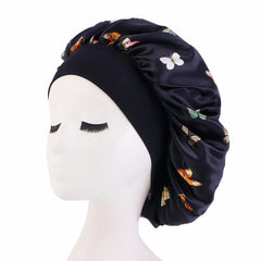 Satin Shower Cap for Women Protects Hair Shea-Infused