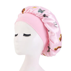 Satin Shower Cap for Women Protects Hair Shea-Infused