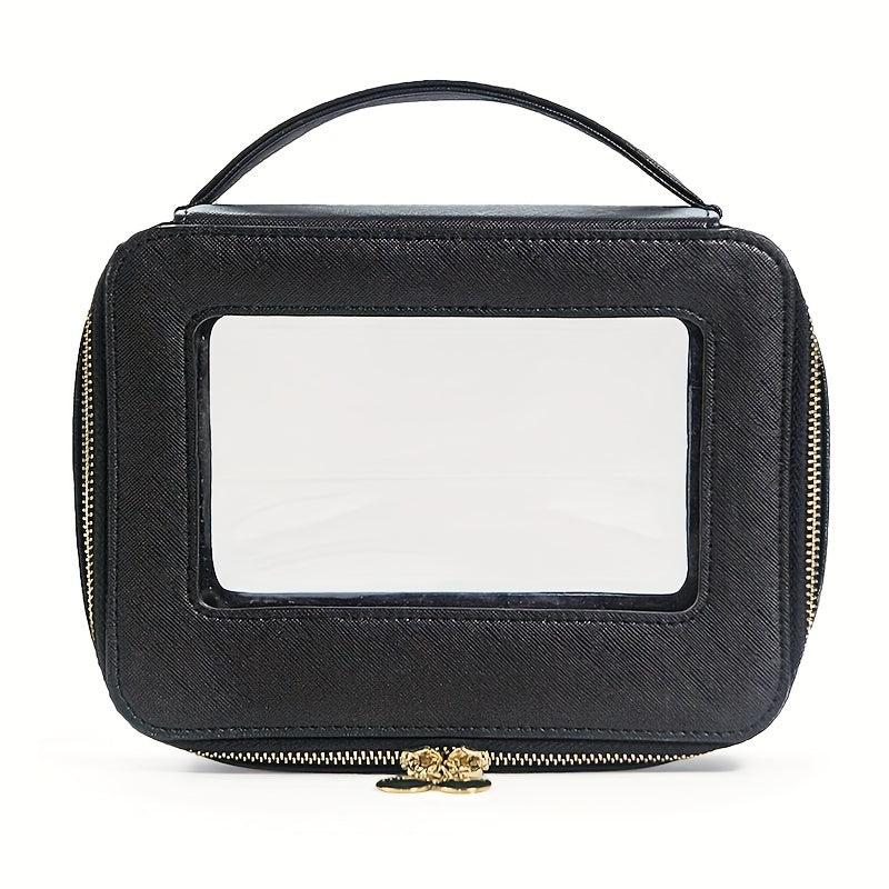 Portable Makeup Bag With Handle Travel Toiletries Storage Bag