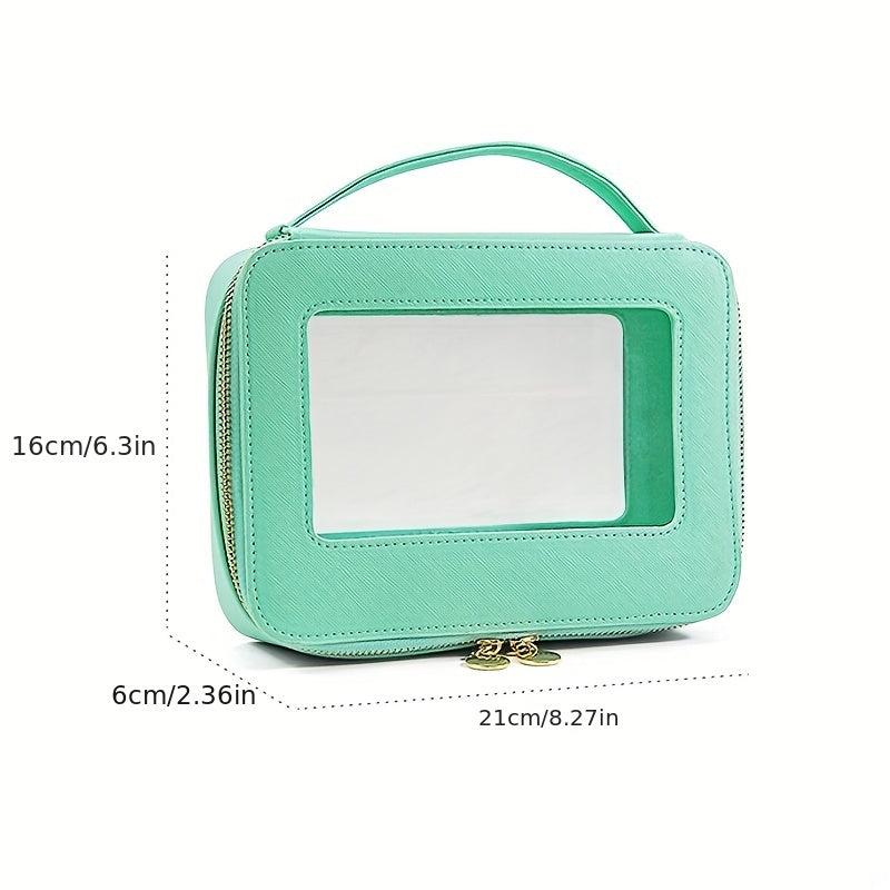 Portable Makeup Bag With Handle Travel Toiletries Storage Bag