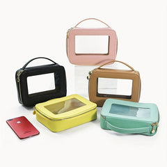 Portable Makeup Bag With Handle Travel Toiletries Storage Bag