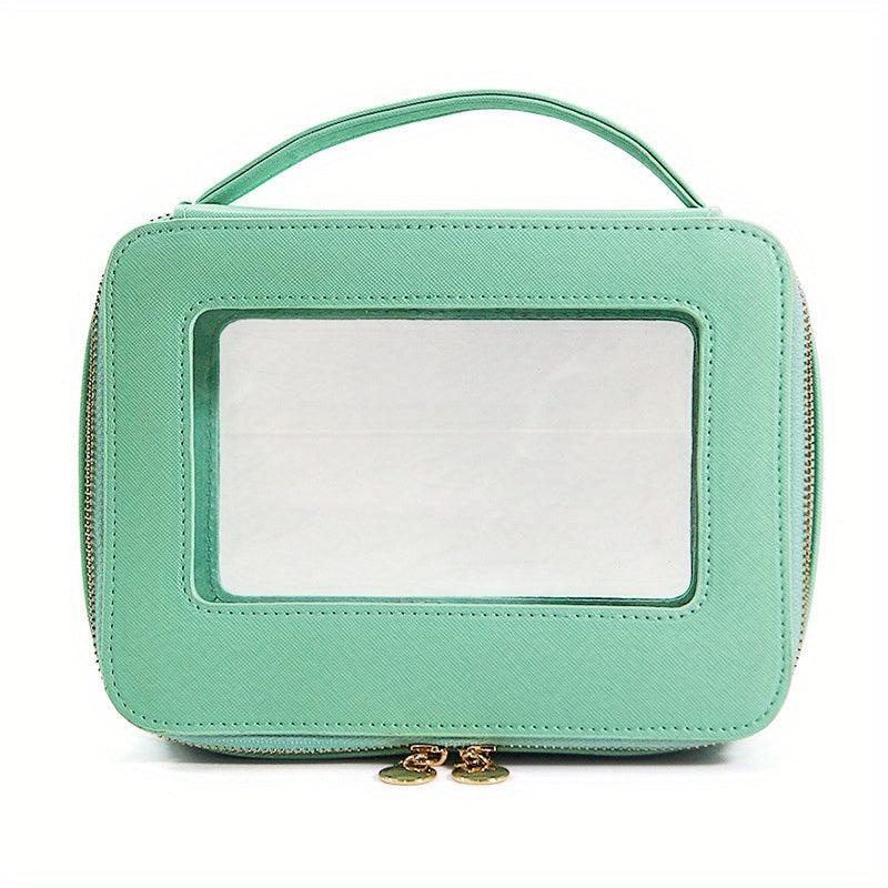 Portable Makeup Bag With Handle Travel Toiletries Storage Bag