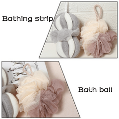 2pcs Stretch Bath Shower Loofah Sponge Body Scrubber Exfoliating Sponge