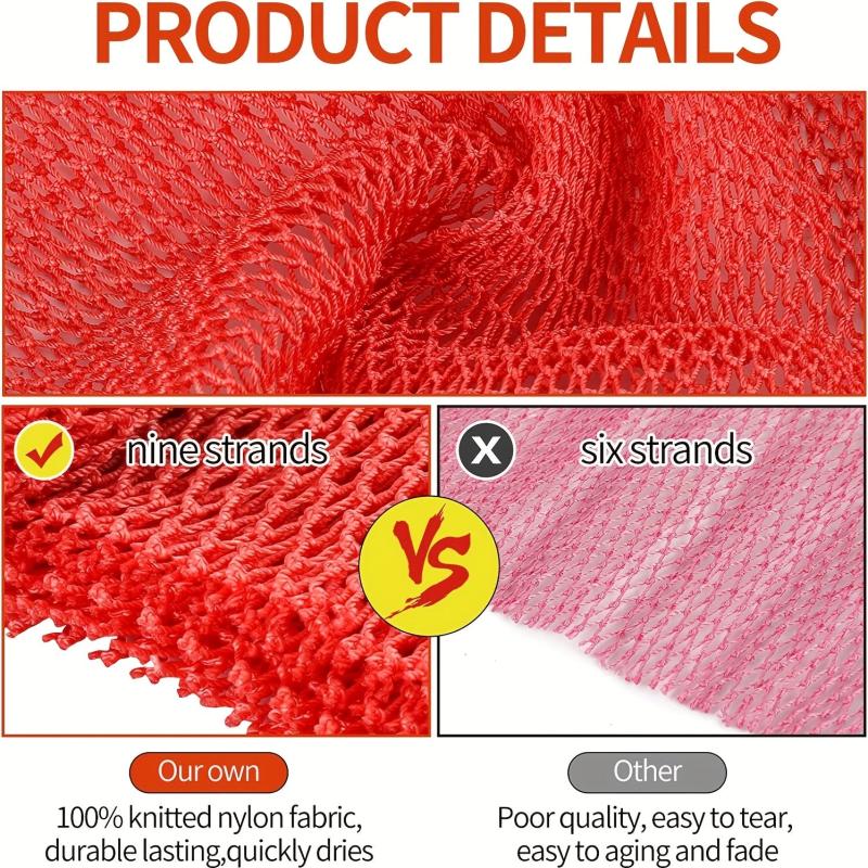 African Long Bath Net Sponge - Body Exfoliating Shower Scrubber