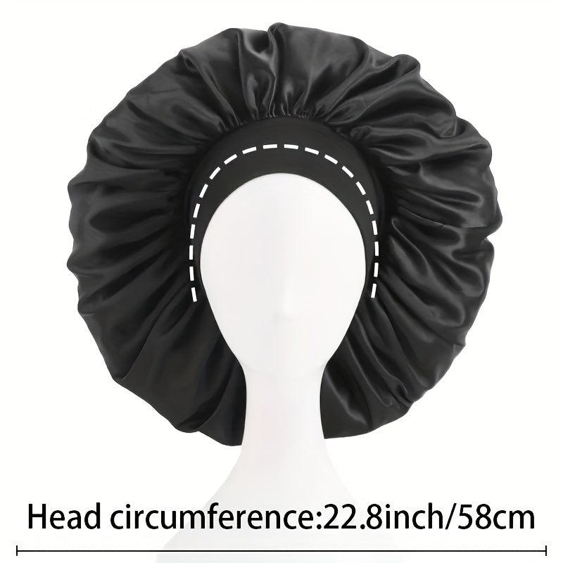 Adjustable Satin Bonnet Hair Cap For Sleeping Long Hair Care Women Night Hat