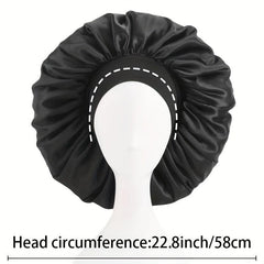 Adjustable Satin Bonnet Hair Cap For Sleeping Long Hair Care Women Night Hat