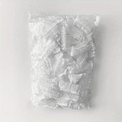100 Pcs Disposable Shower Caps Waterproof Bath Caps Elastic Band Hair Hat