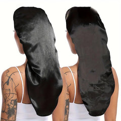 2pcs Long Satin Bonnet for Natural Hair Extra Large Size