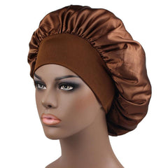 Stretchable Satin Hair Bonnet Shower Cap for Women